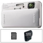 Sony Cyber-shot DSC-TX10 Digital Camera with Basic Accessory Kit (Silver)