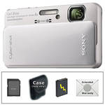 Sony Cyber-shot DSC-TX10 Digital Camera with Deluxe Accessory Kit (Silver)
