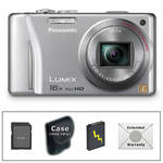 Panasonic C�mera Digital Lumix DMC-ZS10 com Kit de Acess�rios Deluxe (Prata)