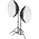 Impact Octacool-6 Fluorescent 2 Light Kit with Octabox (6 Lamps)