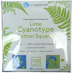 Blue Sunprints Cyanotype Cotton Squares - 6 x 6" (100 Pack, Lime)
