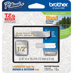 Brother 12 mm (0.47") Gold On Satin Silver Tape - 5 m / 16.4'