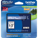 Brother TZe135 1/2" White Print On Clear  Tape  (26.2'/8 m)