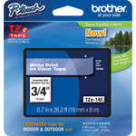 Brother TZe145 3/4" White Print On Clear  Tape  (26.2'/8 m)