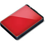 Buffalo 500GB MiniStation Plus Portable USB 3.0 Hard Drive (Red)