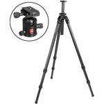 Oben CT-2320 - Trip� em Fibra de Carbono de 3 Se��es com Kit de Cabe�a de Esfera BB-2