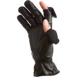 Freehands Men's Leather Gloves (Large, Black)