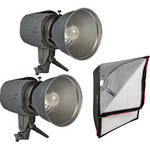 Impact VSD 300 Digital 300W/s 2 Monolight Softbox Kit (120VAC)