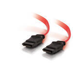 CablesToGo 7-Pin 180 1-Device Serial ATA Cable - 18"