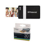 Polaroid CZA-10011 POGO Instant Mobile Printer (Black/Silver) with Paper Kit