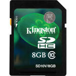 Kingston 8GB SDHC Entry Level Class 10 Memory Card