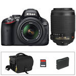 Nikon D5100 Digital SLR Camera with 18-55mm & 55-200mm VR Lenses