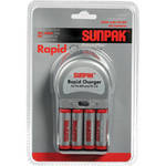 Sunpak 4x AA Ni-MH 2650 mAh Batteries With Rapid Charger Kit