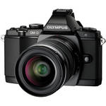 Olympus OM-D E-M5 Micro Four Thirds Digital Camera with 12-50mm Lens (Black Body, Black Lens)