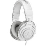 Audio-Technica ATH-M50WH Professional Closed-Back Studio Headphones (Coiled Cable) (White)