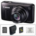 Canon PowerShot SX260 HS Digital Camera (Black) with Deluxe Accessory Kit
