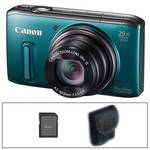 Canon PowerShot SX260 HS Digital Camera (Green) with Basic Accessory Kit