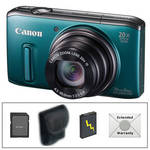 Canon PowerShot SX260 HS Digital Camera (Green) with Deluxe Accessory Kit