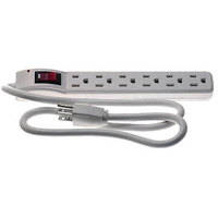 General Brand Filtro de Linha  - Pl�stico - 6 Outlets 