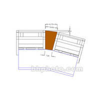Winsted 51180 Prestige Series 15&deg  Corner Convex Console