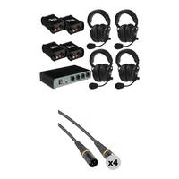 PortaCom COM40FCC - Intercomunica��o de 4 Headsets - com Cabos