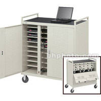 Bretford Laptop Computer Storage Cart for 18 Units w/ 2 UL-Listed 9-Outlet Elec. Units on Front