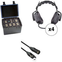 Eartec Sistema de Intercomunica��o Sem Fio de Quatro Pessoas com Headsets de Dois lados (TCS)
