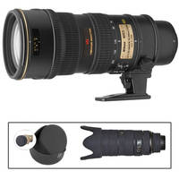 Nikon 70-200mm f/2.8 VR Lens (Black) w/LensCoat Lens Cover & Hoodie (Black) 