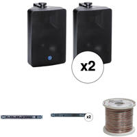 Atlas Sound Basic Two-Zone, 70V Wall Mounted Sound System for up to 1,000 sq ft.