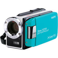 Sanyo Dual Camera Xacti 720p HD VPC-WH1 Camcorder (Blue)