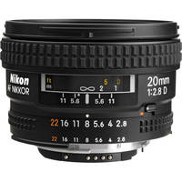 Nikon Lente Super Grande Angular AF Nikkor 20mm f/2.8D Autofoco