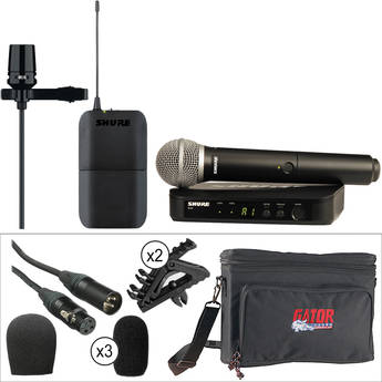 Shure PG Series Basic Wireless Handheld Microphone and Lavalier Combo Kit (H7 / 536 - 548 MHz)