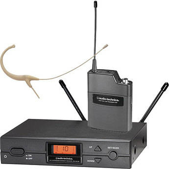 Audio-Technica ATW-2192 Wireless UHF Body-Pack System with Headworn Microphone (Beige)