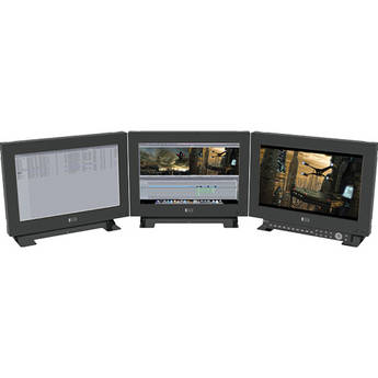 eCinema Systems eDESK PRO 23" Desktop Monitoring System w/2 PRO-GUI Monitors
