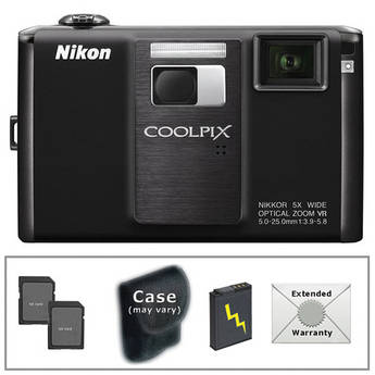 Nikon CoolPix S1000pj Digital Camera with Built-in Projector with Deluxe Accessory Kit