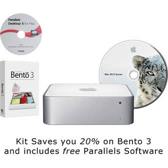 Apple Mac mini with Snow Leopard Server Desktop Computer with Bento 3 and Parallels 5 Software