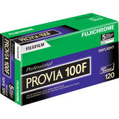 Fujifilm RDP-III - Filme 120 Fujichrome Provia 100F (ISO-100) - Pack Profissional com 5 Rolos