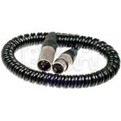 NRG 04647-03 4-pin XLR Male to 4-pin XLR Female Coiled Cable - 3 ft