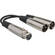Hosa Technology Cabo Y de XLR F�mea para 2 XLRs Macho - 6 polegadas (15,24cm)