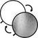 Impact Collapsible Circular Reflector Disc - Silver/White - 12"