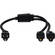 Hosa Technology YAC-407 3-Prong Male to Two 3-Prong Females Y-Power Cable