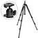 Manfrotto 190XB Aluminum Tripod Kit (Black)