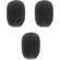 Pearstone Foam Windscreens for 1/8" Diameter Microphones (3 Pack, Black)