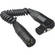 Pearstone 3-Pin XLR-M to Angled 3-Pin XLR-F Coiled Audio Cable (3 to 18")