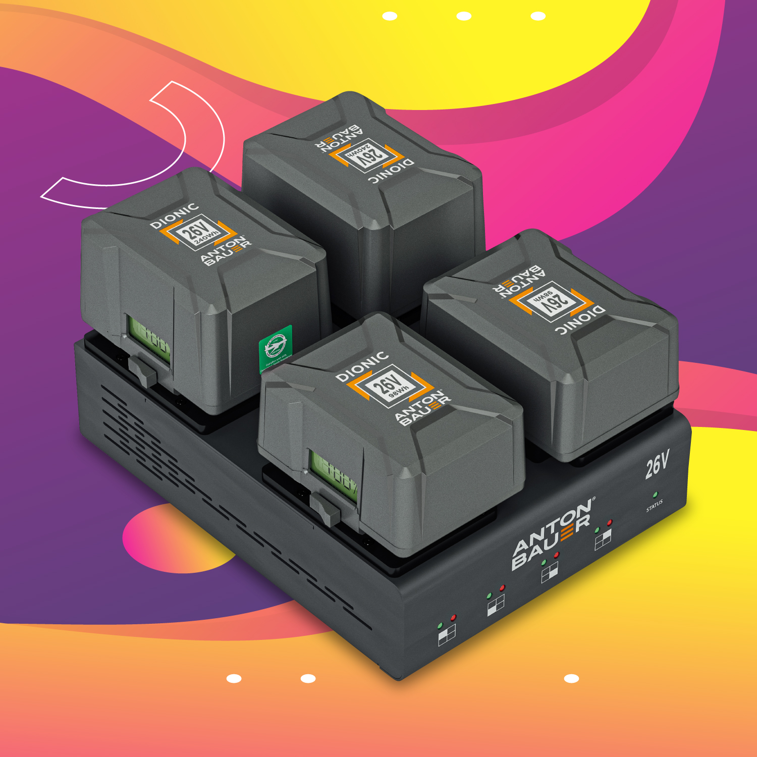 14/24V 4-Position B-Mount charger
