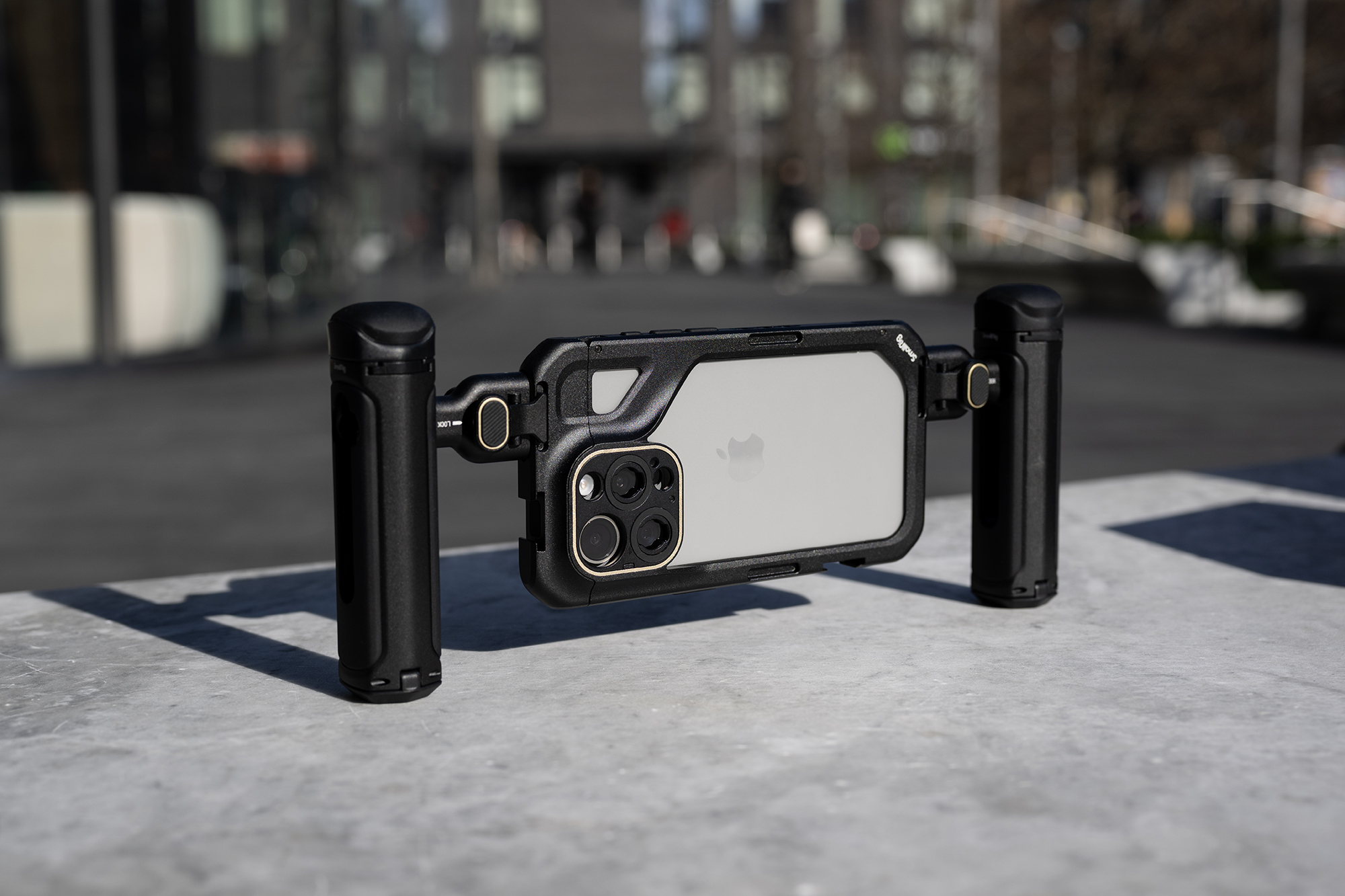 Ready for Recording with iPhone 15 Pro and Side Handles Attached
