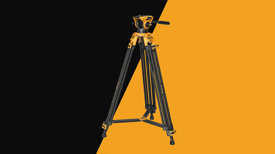 SmallRig AD-01 Heavy-Duty Tripod with Fluid Head (Bumblebee Edition)