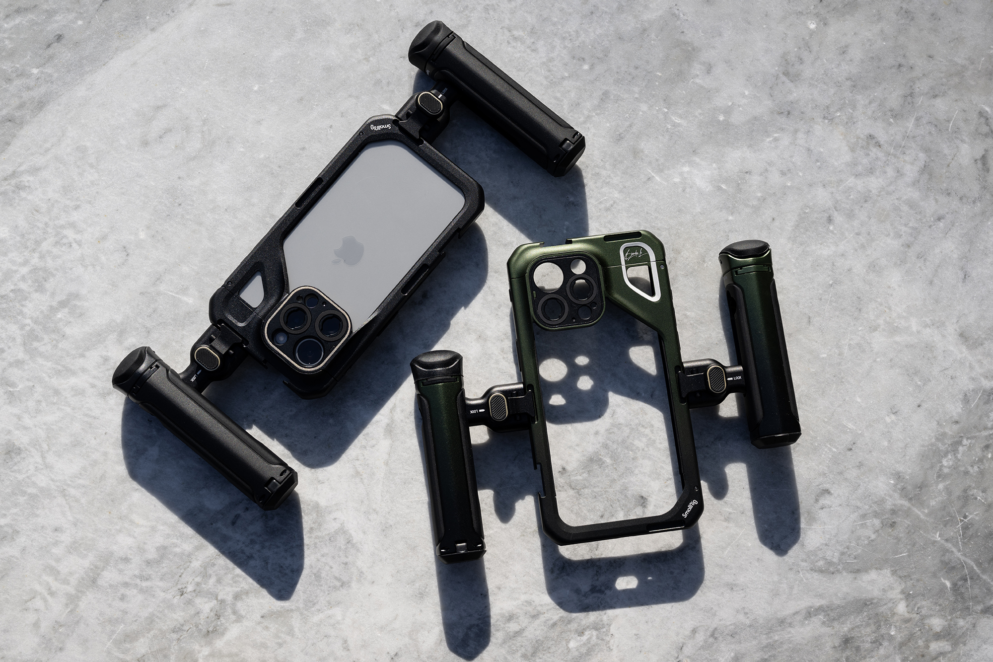 Standard Edition Black Cage and Brandon Li Edition Cage with Desert Oasis Gradient Finish