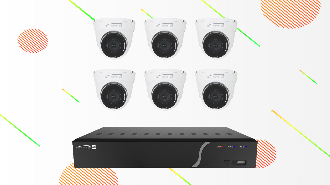 Speco Technologies ZIPK8N2 8-Channel 8MP NVR with 2TB HDD & 6 5MP Night Vision Turret Cameras