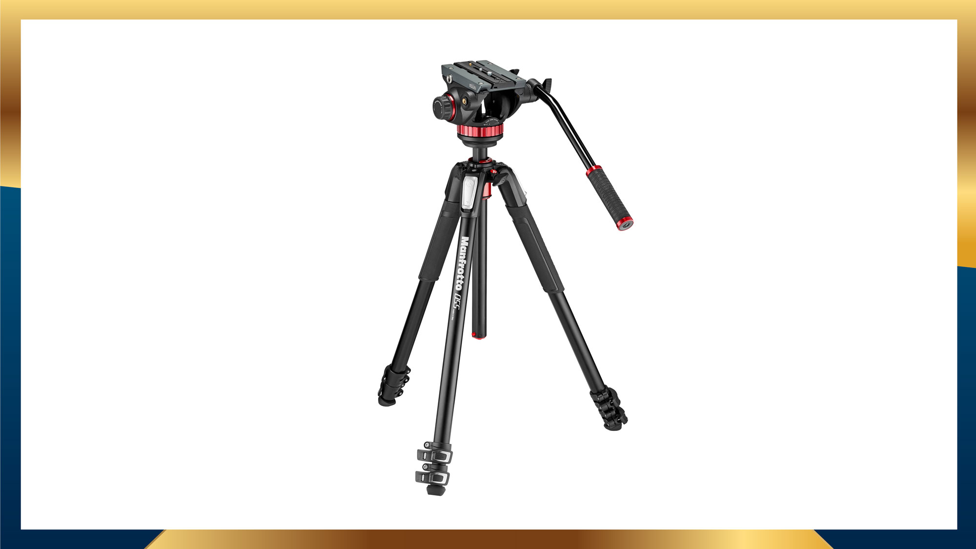 Manfrotto 502AH Video Head & MT055XPRO3 Aluminum Tripod Kit